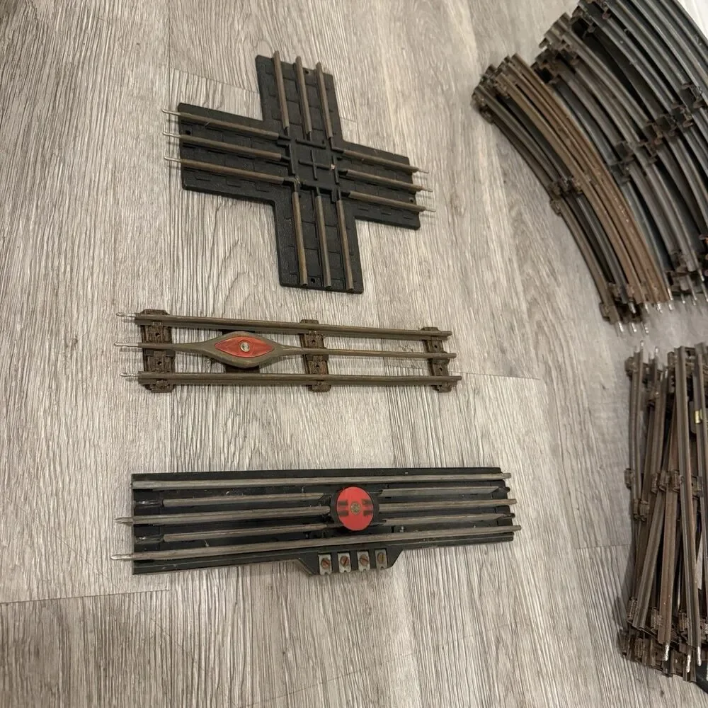 Vintage Lionel O Gauge Curved & Straight & Switches Train Track Pieces 1950s
